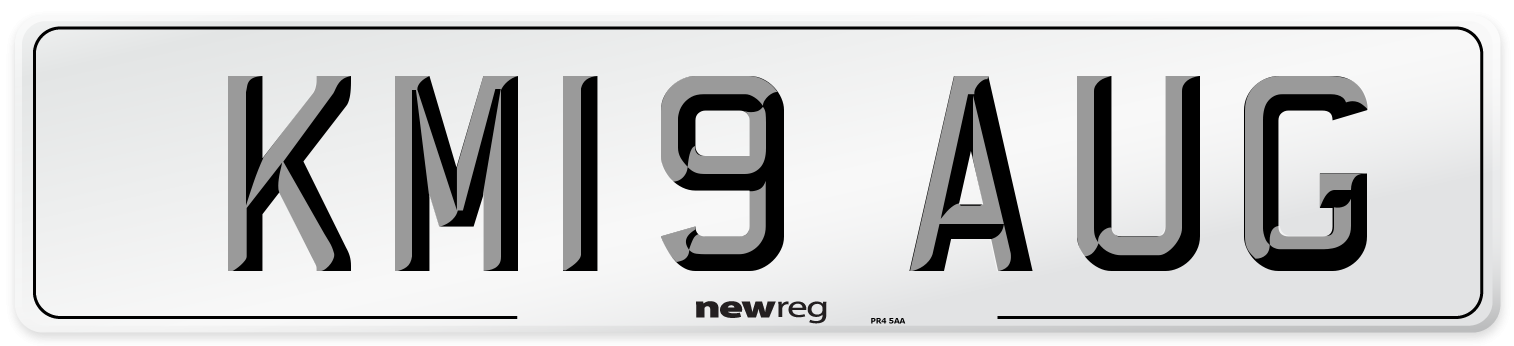 KM19 AUG Number Plate from New Reg